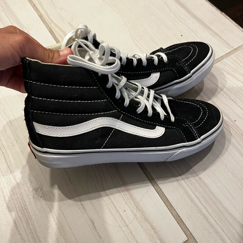 Vans high tops, size 8 women, worn a few times.